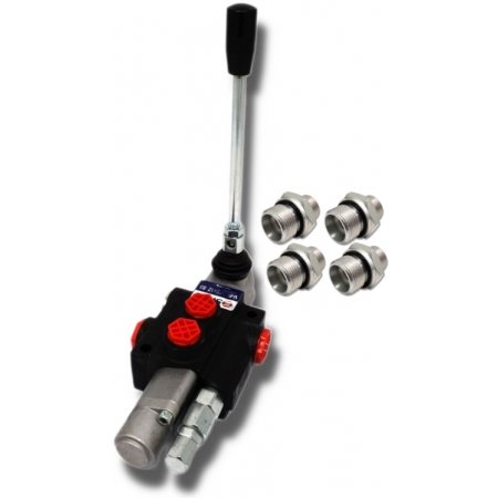 ROZDZIELACZ HYDR. 1SEKCJA 80L ZATRZASK + PRZYŁĄCZA